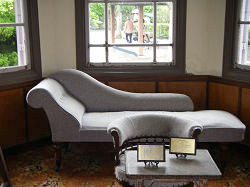 The sofa which had shape that it was suitable for a nap